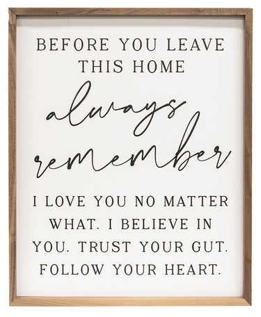Always Remember Framed Print, 16